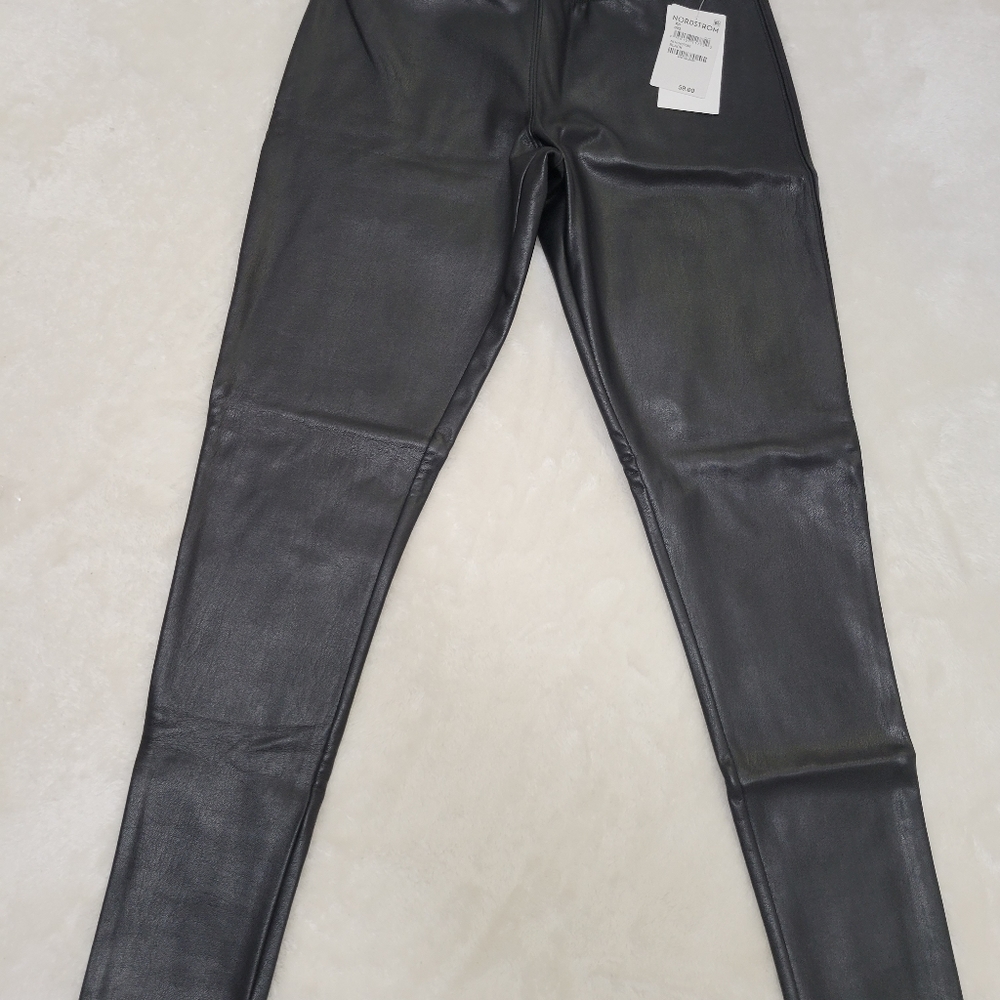Nordstrom - Faux Leather Leggings. Color: Black. Size: XS.